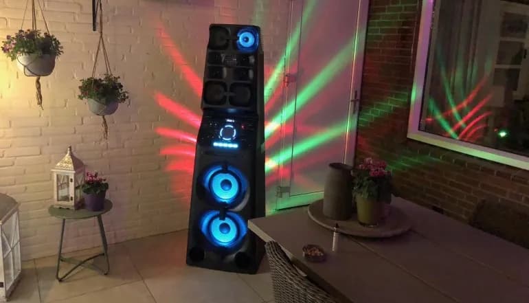 رقص نور سیستم صوتی سونی mhc-v90dw